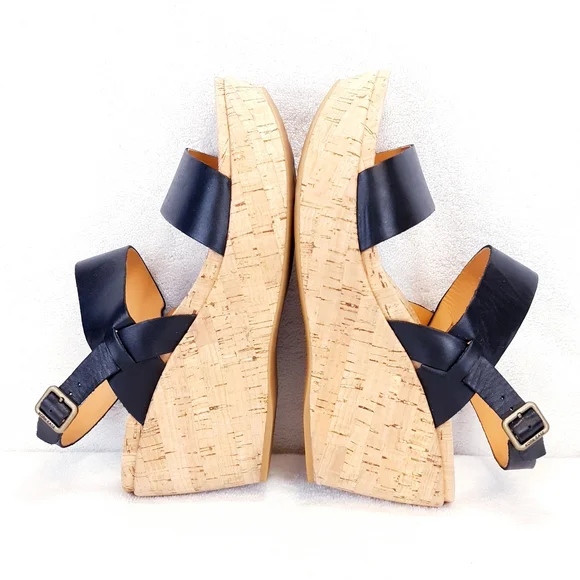 KORK-EASE AUSTIN BLACK LEATHER WEDGE SANDAL - Picture 10 of 16